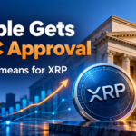 Ripple OCC approval featured image showing an XRP coin, U.S. bank building, and financial chart representing Ripple's national trust bank milestone.